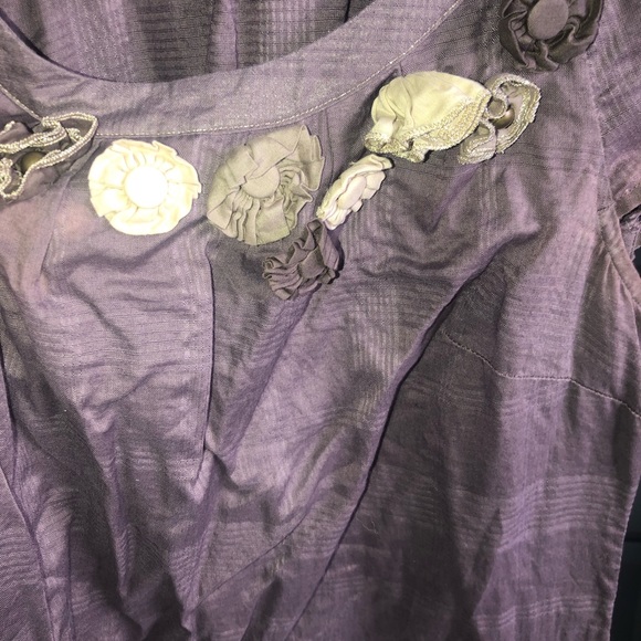 Dusty purple cap sleeve blouse - Picture 3 of 4